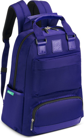 Městský batoh na notebook 15,6" Delsey Benetton Color Block fialový