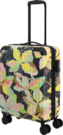 Kabinový kufr Travelite Cruise Print 55 cm – žlutá orchidej