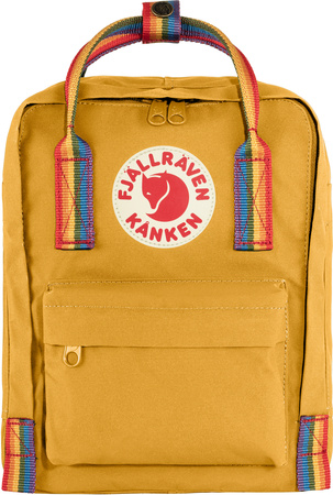 Městský batoh Fjallraven Kanken Rainbow Mini – Ochre / Rainbow Pattern