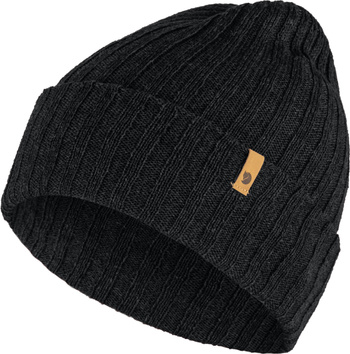 Zimní čepice Fjallraven Byron Hat Thin Black z jehněčí vlny