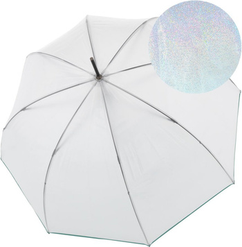 Dámský holový deštník Knirps C.760 Stick Transparent Stardust agave