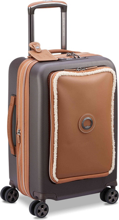 Kabinový kufr Delsey Chatelet Air 2.0 55 cm – hnědý s kožešinou