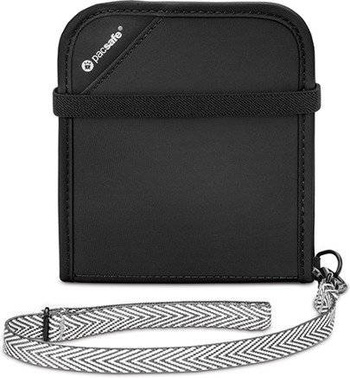 Peněženka s ochranou proti krádeži Pacsafe RFIDsafe V100 Black