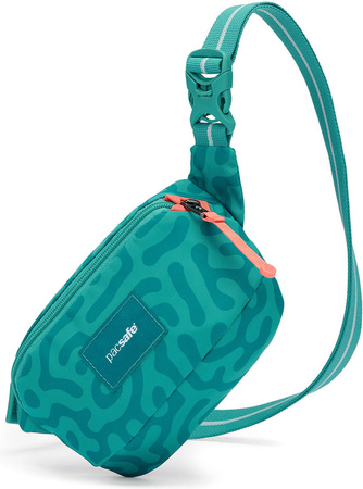 Ledvinka Pacsafe Go Anti-Theft Micro Sling tyrkysová