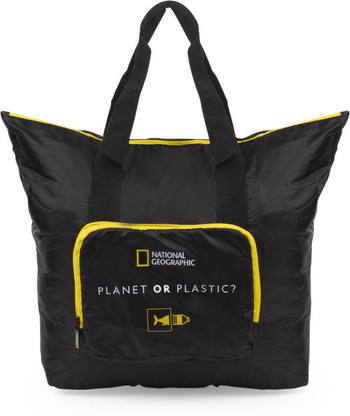 Skládací nákupní taška National Geographic Foldables 18L Černá
