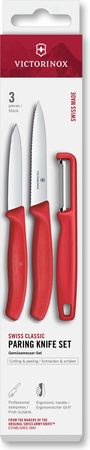 Sada 2 nožů a škrabka Victorinox 6.7111.33C1 Červená